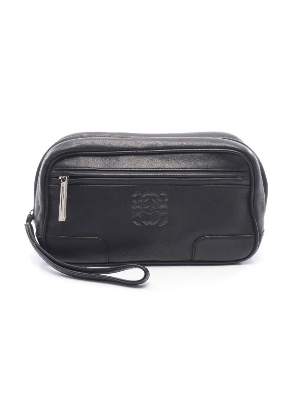 Loewe Clutch Anagram Black Leather